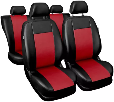 Car Seat Covers  Fit DAEWOO MATIZ - Full Set Leatherette Red / Black • $70.96