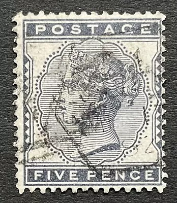 GB Queen Victoria Surface Printed 1881 5d Indigo Used SG 169 (Ct £175- ) • $9.02