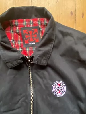 £15 • Buy Independent Truck Co - Harrington Jacket, Black With Red Tartan Lining - Small