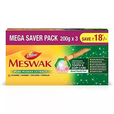 Dabur Meswak Complete Oral Care Toothpaste Rare Miswak Natural No Added Fluoride • $24