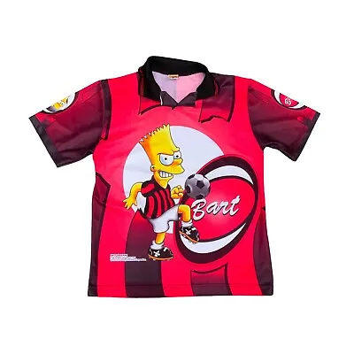 Rare Bart Simpson AC Milan  Matt Groening Football  Shirt  Size M Vintage • £79.99