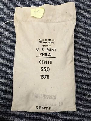 U.S. Mint Coin Bag $50 1978 Lincoln Memorial Cent Sealed Pennies Uncirculated • $499.95