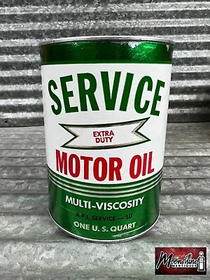 $75 • Buy FULL Vtg SERVICE MOTOR OIL Can 1 Qt - Gas & Oil