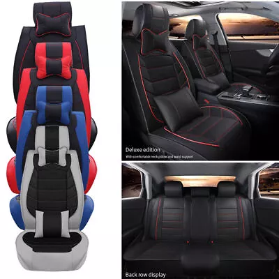 5 Seats Front Rear Car Seat Cover PU Full Set Cushion For Volvo XC40 XC60 XC90 • $79.99