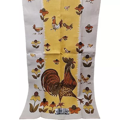 Vintage Parisian Floral Rooster Kitchen Linen Farmhouse Hand Dish Towel NWT • $19.95