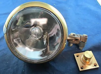 6” Brass Searchlight Decklight Spotlight Military 24 Volt Changeable Bulb [C4} • $99
