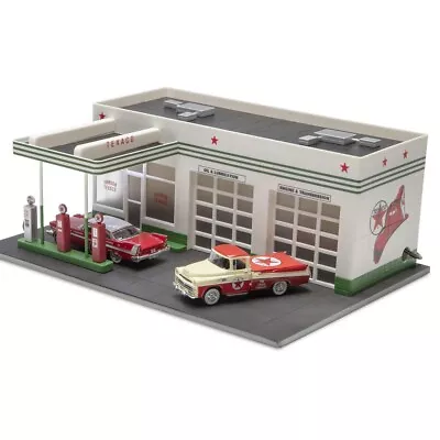 MENARDS TEXACO GAS STATION! O GAUGE O SCALE TRAIN 1950s SERVICE ACCESSORY • $69.99