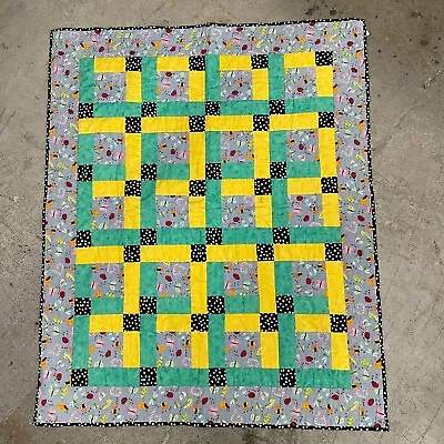 Handmade Patchwork Nursery Baby Wall Hanging Crib Scrap Quilt Blanket Bedding • $34