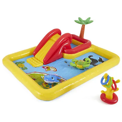 Intex 100  X 77  Inflatable Ocean Play Center Kids Backyard Kiddie Pool & Games • $51.99
