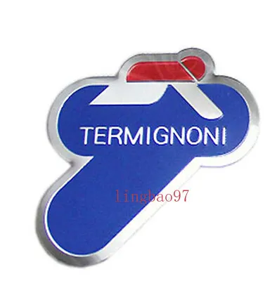 3D TERMIGNONI Motorcycle Exhaust Pipe Aluminum Decal AVT Sticker Personal Badge • $4.39