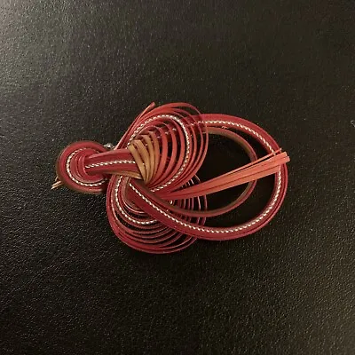 Wood Swirling Red Abstract Brooch Pin J44 • $9.99