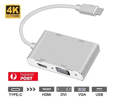 Samsung Galaxy S9 Plus S8 S9+ S8+ To TV Adapter DVI HDMI VGA USB3.0 4K*2K HD AU • $44.30