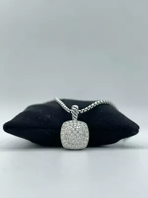 $549 • Buy David Yurman Pave Diamond Petite Albion Pendant Necklace 16-17'