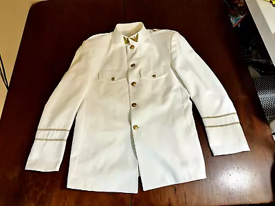 Authentic US Navy Officer Dress White Uniform Coat 44R United States Military • $59.99