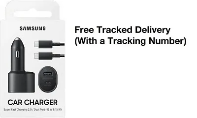 Genuine Samsung Fast USB Car Charger Type-C Cable For Galaxy S8 S9 S10 S20 S21+ • £10.50