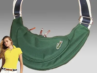 New Vintage LACOSTE L71 Women's Shoulder BACKPACK Bag Casual 11 Forest Green • £49.99