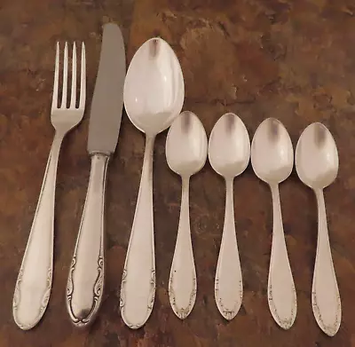 Homag Germany 7 Spoons Fork Knife Rostfrei Vintage Silverplate Flatware Lot • $47.95