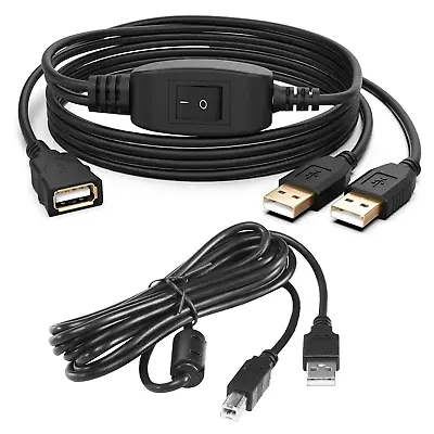 Herfair USB Splitter - 1 In 2 Out USB Splitter Y Cable Printer Cable Splitter • $18.11