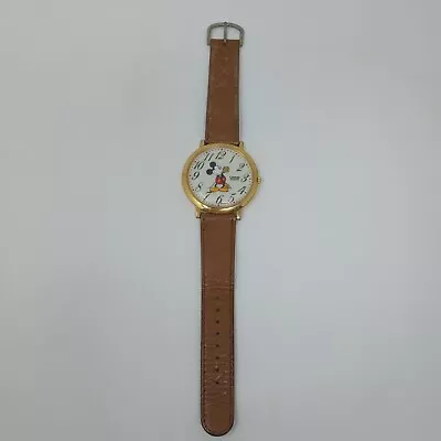 Vintage Large Face Disney Mickey Mouse Watch Lorus Quartz V501-0a20 • $16