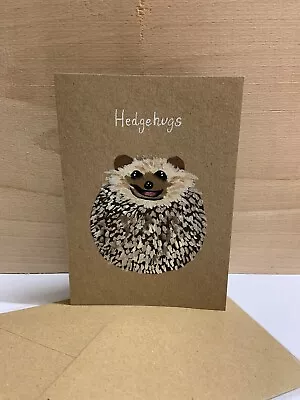 £3.10 • Buy Hedgehog Card Hedgehugs Handmade Hand Painted Card | Birthday