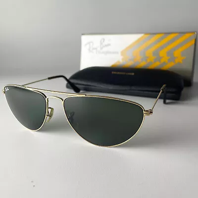 Vintage Ray Ban B&L USA FASHION AVIATOR I Sunglasses Gold Pilot Metal • £95