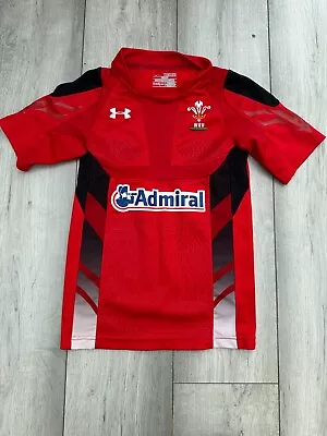 Wales Rugby Union 2013 2014 Home Shirt | Under Armour Child Kids 6-7 Years Kit • £14.99