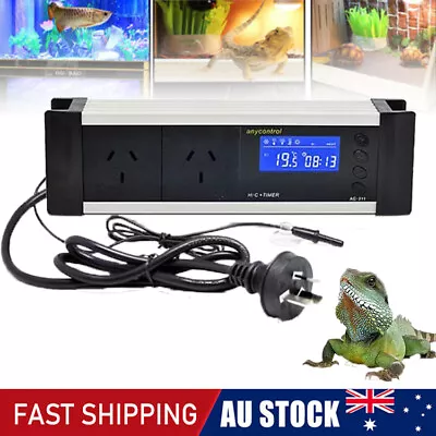 LCD Reptile Aquarium Digital Day/Night Timer Temperature Thermostat Controller • $33.95