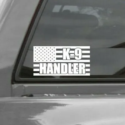  K-9 HANDLER USA Flag Vinyl  Decal Sticker  • $3.50