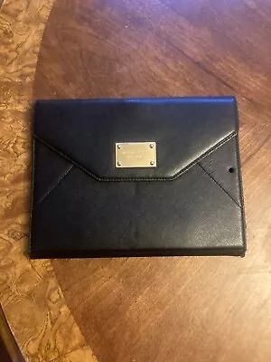 Michael Kors IPad Portfolio Clutch Case Black Leather FREE SHIP! • $25