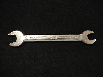 VTG Bridgeport USA Nickel Molybdenum 3/8-7/16 Pat 97325 Open End X-Center Wrench • $12