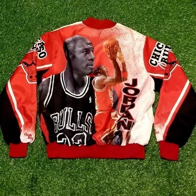 Vintage 90s NBA Chalk Line Michael Jordan Chicago Bulls Jacket Small Fanimation • $350