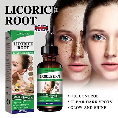 £5.98 • Buy Pore Shrinking Facial Serum Licorice Root Extract Essential Anti Acne Oil
