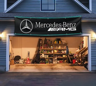 Mercedes Benz AMG 2x8FT Banner Racing Flag Car Show Garage Man Cave Wall Decor • $17.95