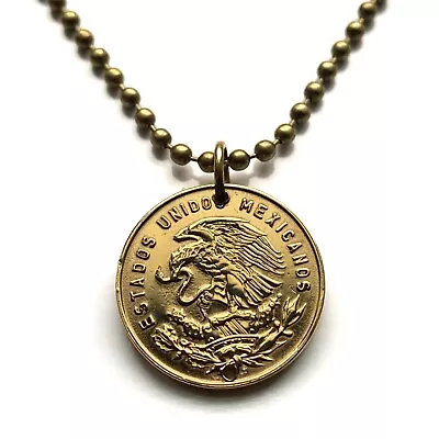 1969 Mexico 5 Centavos Coin Pendant Mexican Eagle Jalisco Puebla Toluca N000463 • $15.99