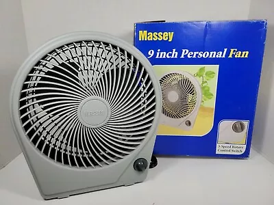 9  3-Speed Personal Desk Fan AC Powered Massey BF-902 • $13.99