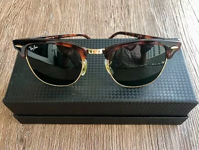 Ray-Ban RB3016 Clubmaster WO366 Sunglasses Tortoise Acetate Frame 49mm • $68