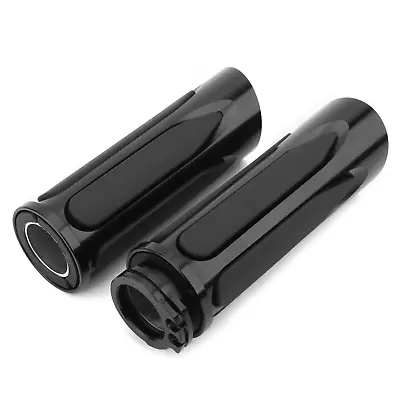 US Black 1  Handlebar Hand Grips For Harley Dyna Softail Fat Boy V-Rod Sportster • $27.53