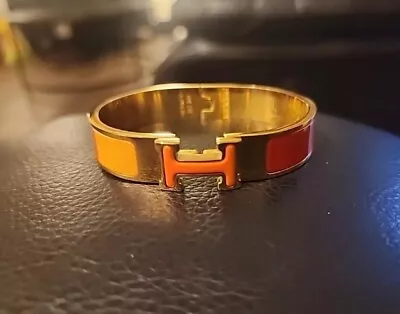 Hermes Clic H Rainbow Orange Bracelet - Size PM • $189