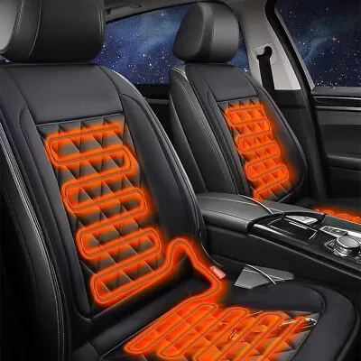 Luxury Heated Car Seat Cushion Heater Aftermarket Universal Fit 12V Cold Winter • $12.99