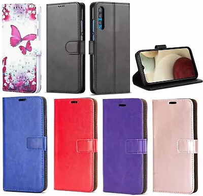 For Samsung A10 A53 A40 A50 Phone Case Slim Leather Flip Case Wallet Book Cover • £4.95