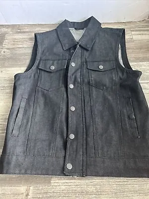 $24.90 • Buy The Rook Fmc Black Jean Vest Size L 