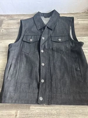 $24.90 • Buy The Rook Fmc Black Jean Vest Size L 
