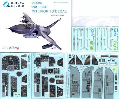 Quinta Studios 1/32 F-105G THUNDERCHIEF 3D DECAL COLORED INTERIOR SET Trumpeter • $59.99