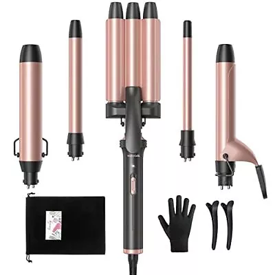 Wavytalk 5 In 1 Curling Iron Set With Three Barrel Curling Iron And 4 Interch • $63.17