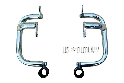 US * OUTLAW Protective Hanger L+R Chrome Kawasaki GT750 GT750P KZ750P Z750P 1982-1990 • £129.59