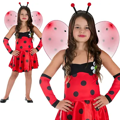 Ladybug Ladybird Kids Girls Child World Book Day Week Fancy Dress Costume Outfit • £15.99