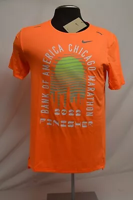 Nike Chicago Marathon 2022 Rise 365 Finisher Running Shirt DX4503-803 Mens LARGE • $51.26