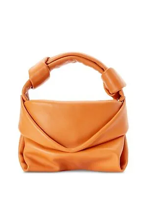 STAUD Women's Orange Ruched Suede Kiss Top Handle Single Strap Handbag Purse • $141.99