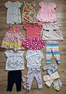 Baby Girl Clothes Bundle 9-12 Months Outfits Next Nutmeg F&F 18 Items • £14.99