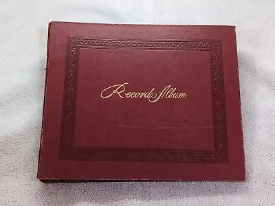 Vintage 10  78 Binder Record Storage Holder Case Red 10 Sleeves • $14.50